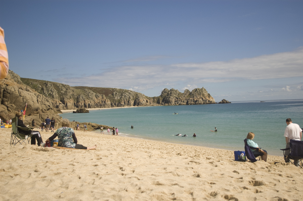Porthcurno Beach, Cornwall picture by Flickr user Fraser Reid