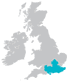 map for holiday cottages south england and london self catering