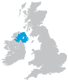 map for holiday cottages in northern Ireland