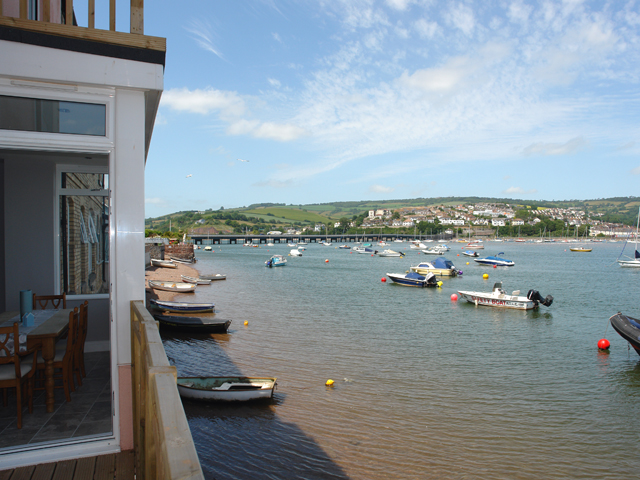 View of property and water from the balcony